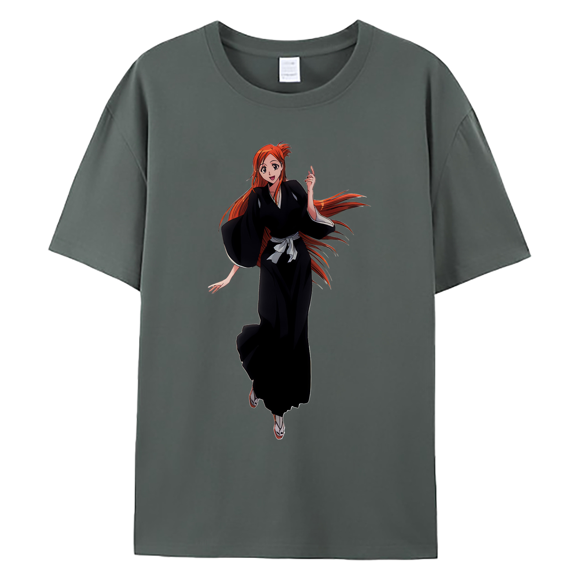 （画像用） ブリーチ 井上織姫（いのうえおりひめ） BLEACH Inoue Orihime 綿100％ メンズ半袖Tシャツ｜肌触りやわらか＆通気性
